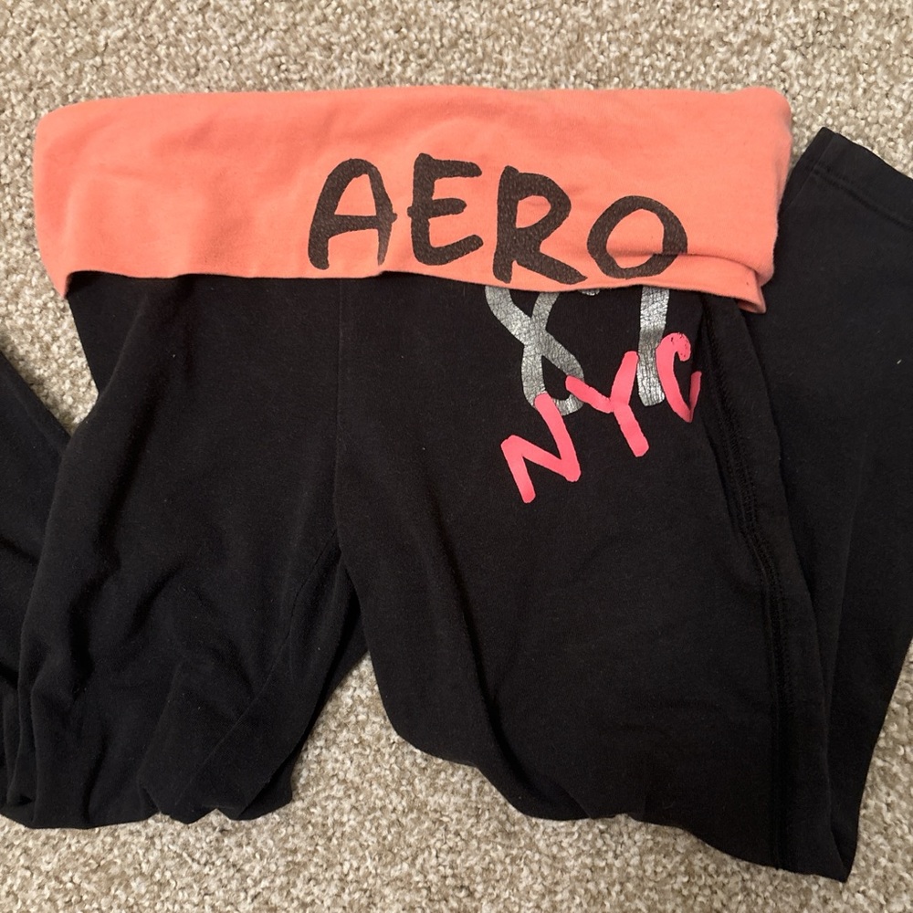 Aero Foldover yoga pants y2k